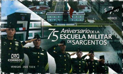 Imagen de Timbre postal: 75 Aniversario de la Escuela Militar de Sargentos