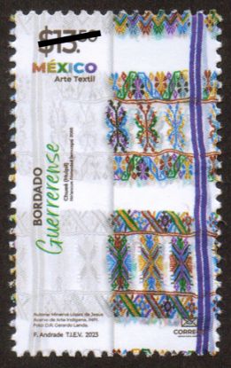 Imagen de Timbre postal: México Arte Textil, Bordado Guerrerense