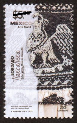 Imagen de Timbre postal: México Arte Textil, Bordado Tlaxcalteca
