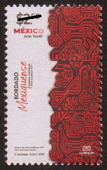 Imagen de Timbre postal: México Arte Textil, Bordado Mexiquense