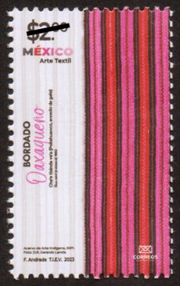 Imagen de Timbre postal: México Arte Textil, Bordado Oaxaqueño