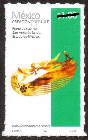 Imagen de Timbre postal: México Creación Popular Peine de Cuerno