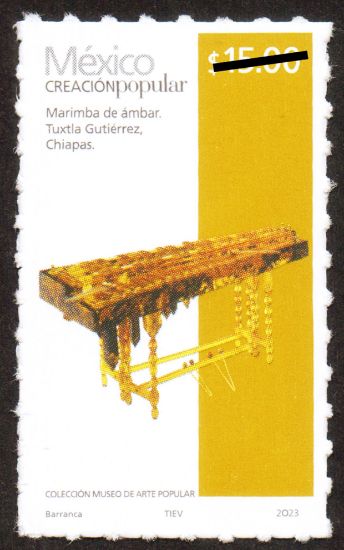 Imagen de Timbre postal: México Creación Popular Marimba de Ámbar