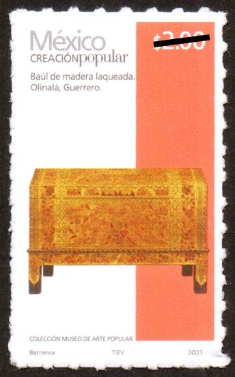 Imagen de Timbre postal: México Creación Popular Baúl de Madera Laqueada