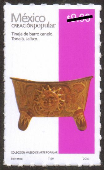 Imagen de Timbre postal: México Creación Popular Tinaja de Barro Canelo
