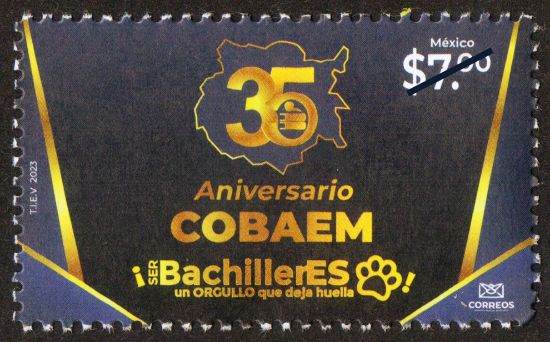 Imagen de Timbre postal: 35 Aniversario del Colegio de Bachilleres del Estado de Morelos