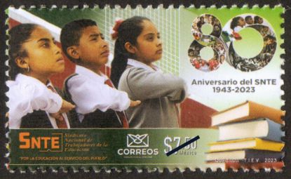 Imagen de Timbre postal: 80 Aniversario del SNTE