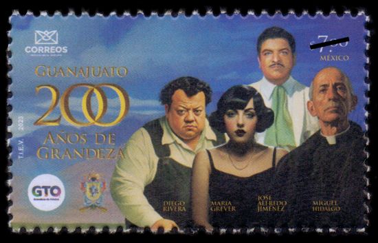 Imagen de Timbre postal: Guanajuato, 200 Años de grandeza