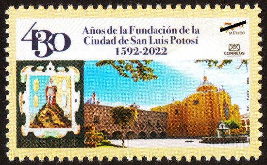 Imagen de Timbre postal: 430 Años de la fundación de la ciudad de San Luis Potosí
