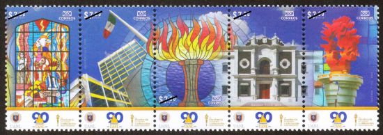 Imagen de Timbre postal: 90 Aniversario de la Universidad Autónoma de Nuevo León