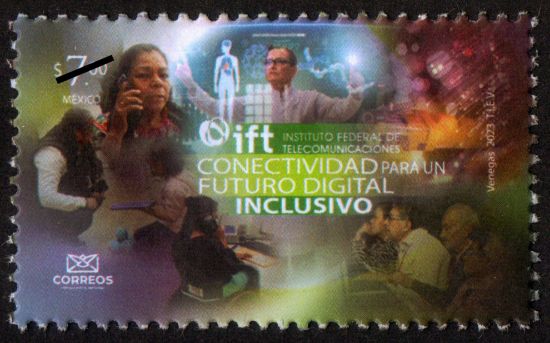 Imagen de Timbre postal: IFT, Conectividad para un futuro digital inclusivo
