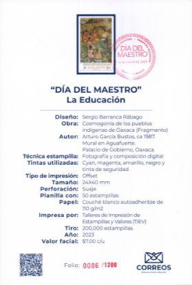 Imagen de Timbre postal: Día del maestro