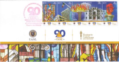 Imagen de Timbre postal: 90 Aniversario de la Universidad Autónoma de Nuevo León