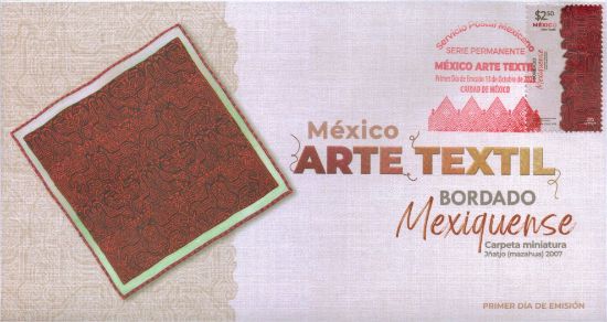 Imagen de Timbre postal: México Arte Textil, Bordado Mexiquense