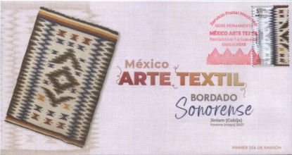 Imagen de Timbre postal: México Arte Textil, Bordado Sonorense