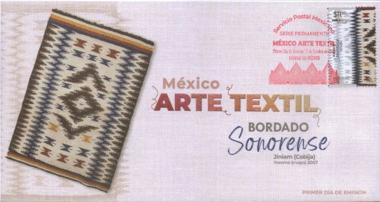 Imagen de Timbre postal: México Arte Textil, Bordado Sonorense