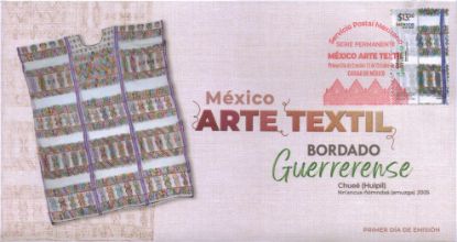 Imagen de Timbre postal: México Arte Textil, Bordado Guerrerense