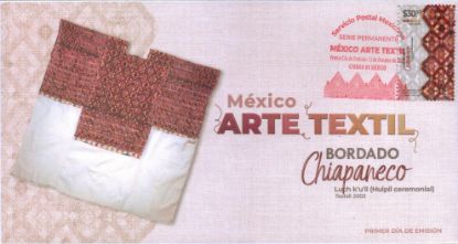 Imagen de Timbre postal: México Arte Textil, Bordado Chiapaneco