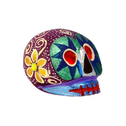 Imagen de Cráneo mini flor amarilla