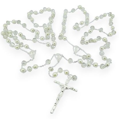 Imagen de Lazo De Perlas y Cristal Importado, Mancuerna de Matrimonio, Para Boda. 