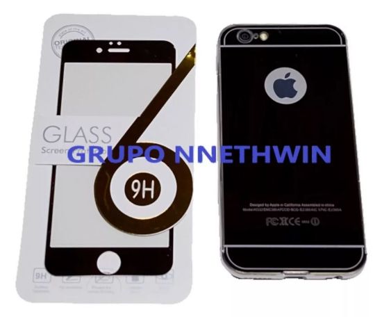 Imagen de 100 Bumper Y Tapa Espejo + Mica Cristal P/ iPhone 4,5,6 Y 6+