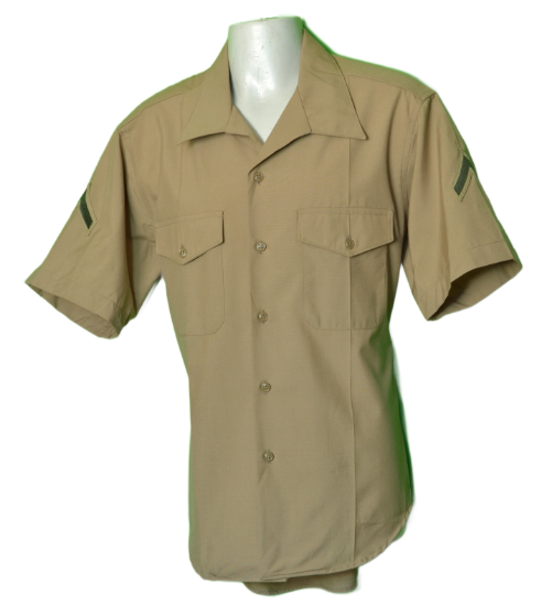 Imagen de Camisa Tipo Militar Talla L (16.5) Hombre Café Original