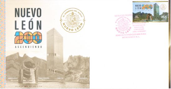 Imagen de Timbre postal: 200 Aniversario de la Declaratoria de Nuevo León, como Estado libre y soberano