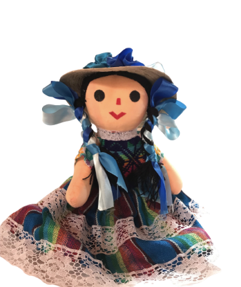 Imagen de Muñeca Artesanal Grande- Otomí - Juguete Artesanal Mexicano