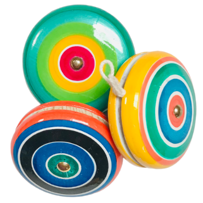 Imagen de 4 Yoyos De Madera / Juguetes Para Niños - Niñas