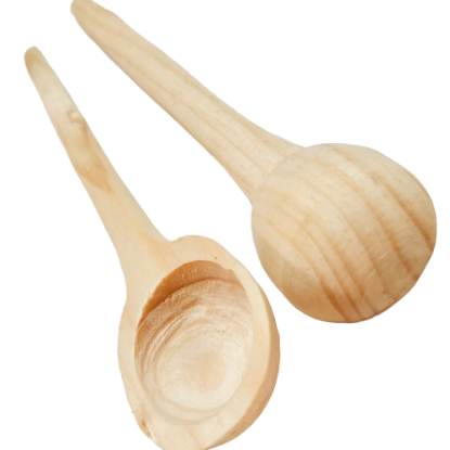 Imagen de 6 Cucharas Moleras/salseras Artesanal Uso Gral 17-19 Cm