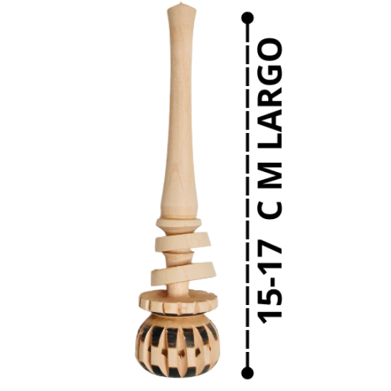 Imagen de 4 Mini Molinillos De Madera Para Hacer Chocolate -15-17 Cm