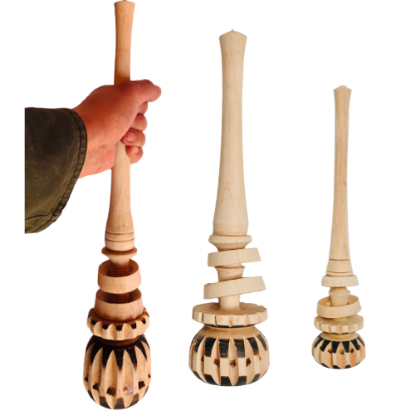 Imagen de 3 Molinillos De Madera P Chocolate - Mini - Mediano Y Grande