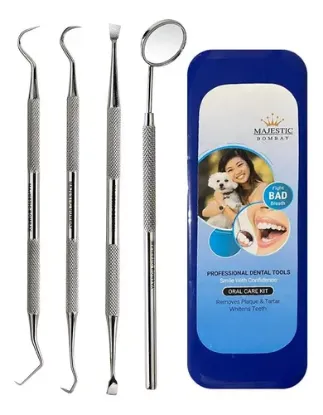 Imagen de Set Higiene Dental Herramientas Uso Personal Prof Acero Inox