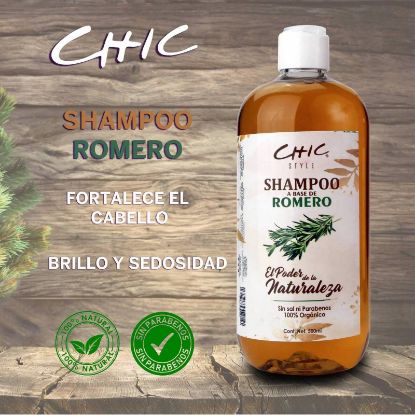 Imagen de Shampoo de Romero 100% Orgánico Sin Parabenos Ni Sal 500ml