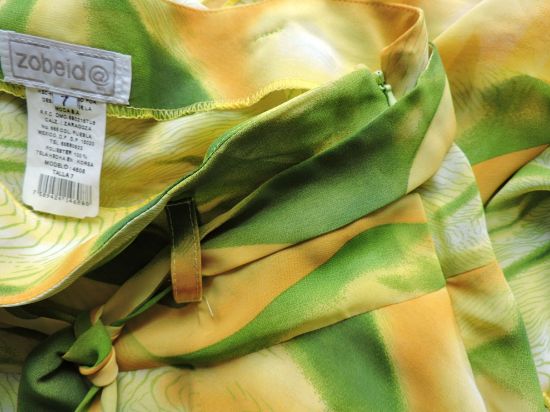 Imagen de Falda De Mujer Zobeida Talla 7 Nueva Fresca Naranja Verde