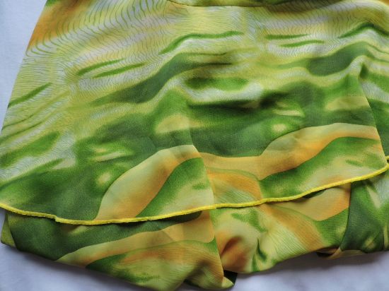 Imagen de Falda De Mujer Zobeida Talla 7 Nueva Fresca Naranja Verde