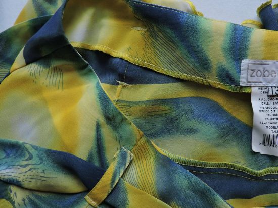 Imagen de Falda De Mujer Zobeida Talla 13 Mujer Original Nueva Azul Amarillo