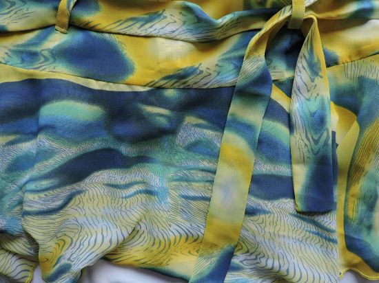 Imagen de Falda De Mujer Zobeida Talla 13 Mujer Original Nueva Azul Amarillo