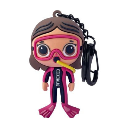 Imagen de By Mexico Llavero  3D Niña Buzo 