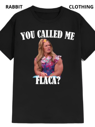 Imagen de Playera manga corta 100% algodón diseño estampado "You called me flaca" 