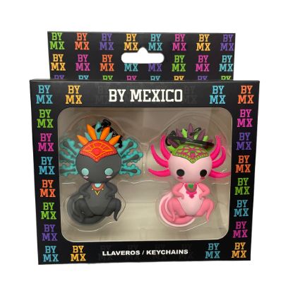 Imagen de By Mexico Llavero 3D Dúo  Ajolotes Yul e Iztli 