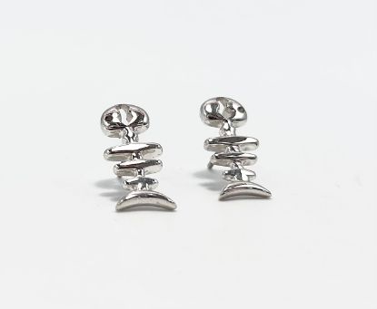 Imagen de Aretes esqueleto de pescado.