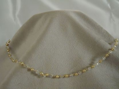 Imagen de Choker de bolitas de cristal hecho de chapa de oro