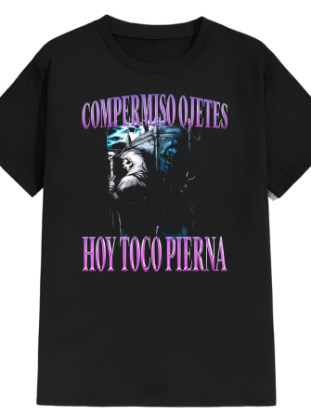 Imagen de Playera manga corta 100% algodón calacas chidas gym " Hoy toco pierna" 