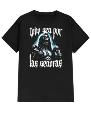 Imagen de Playera manga corta 100% algodón calacas chidas gym "Todo sea por las señoras"