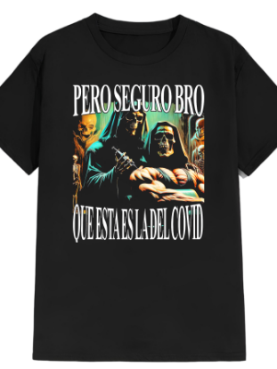 Imagen de Playera manga corta 100% algodón calacas chidas gym "Estas seguro bro"