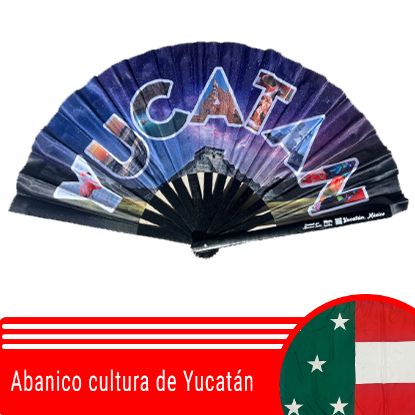 Imagen de Mr. Banderas - Abanico de Mano Cultura de Yucatán 34cm