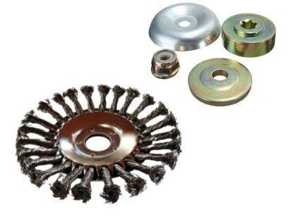 Imagen de Cortador de alambre trenzado para desbrozadora 8" de diámetro incluye roldanas de ajuste M10L