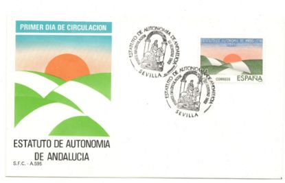 Imagen de SOBRE PRIMER DÍA ESPAÑA ESTAMPILLA ESTATUTO AUTONOMIA DE ANDALUCIA 1982