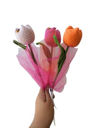 Imagen de Set de tulipanes tejidos 